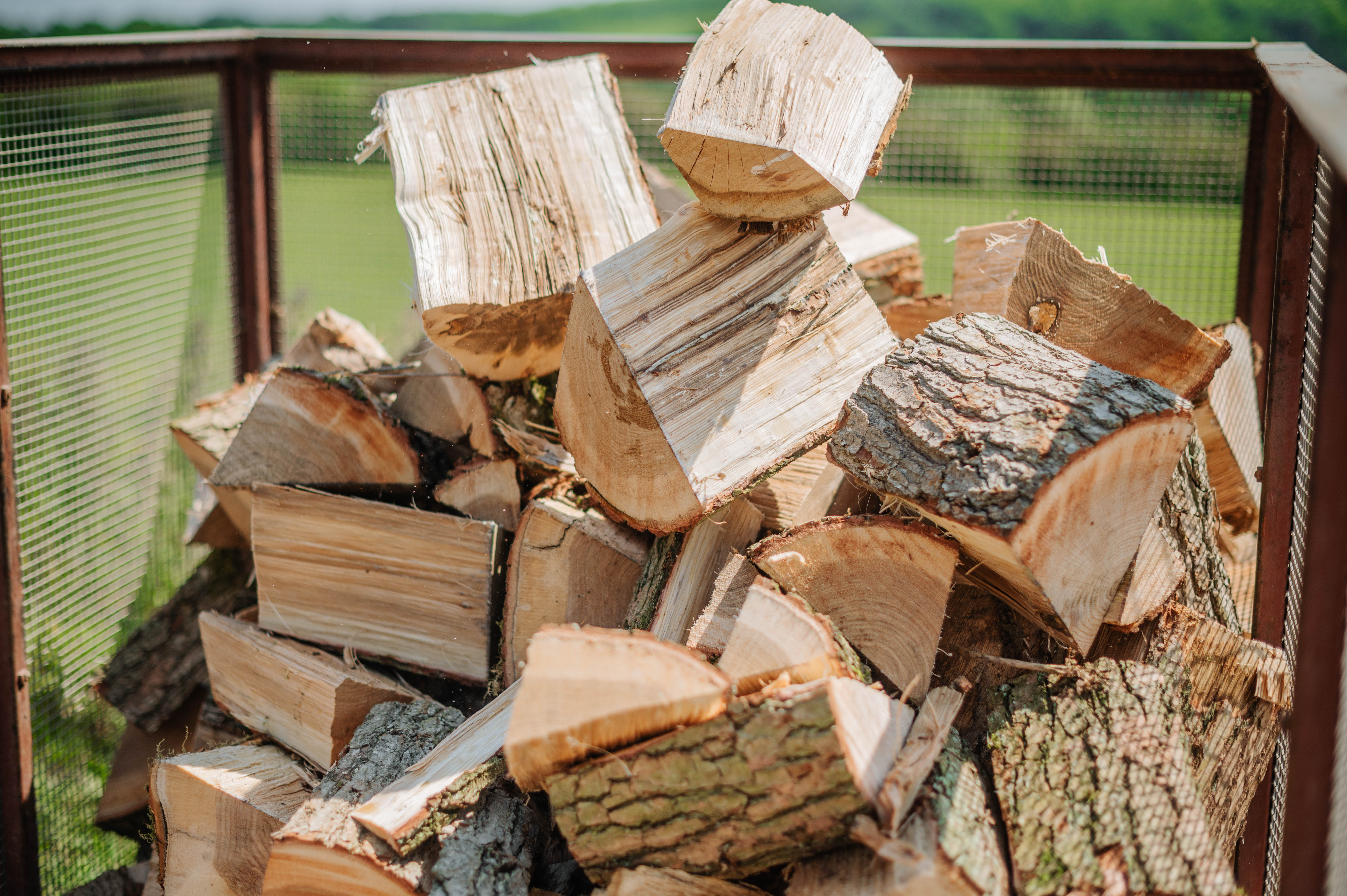 Seasoned firewood ready for delivery