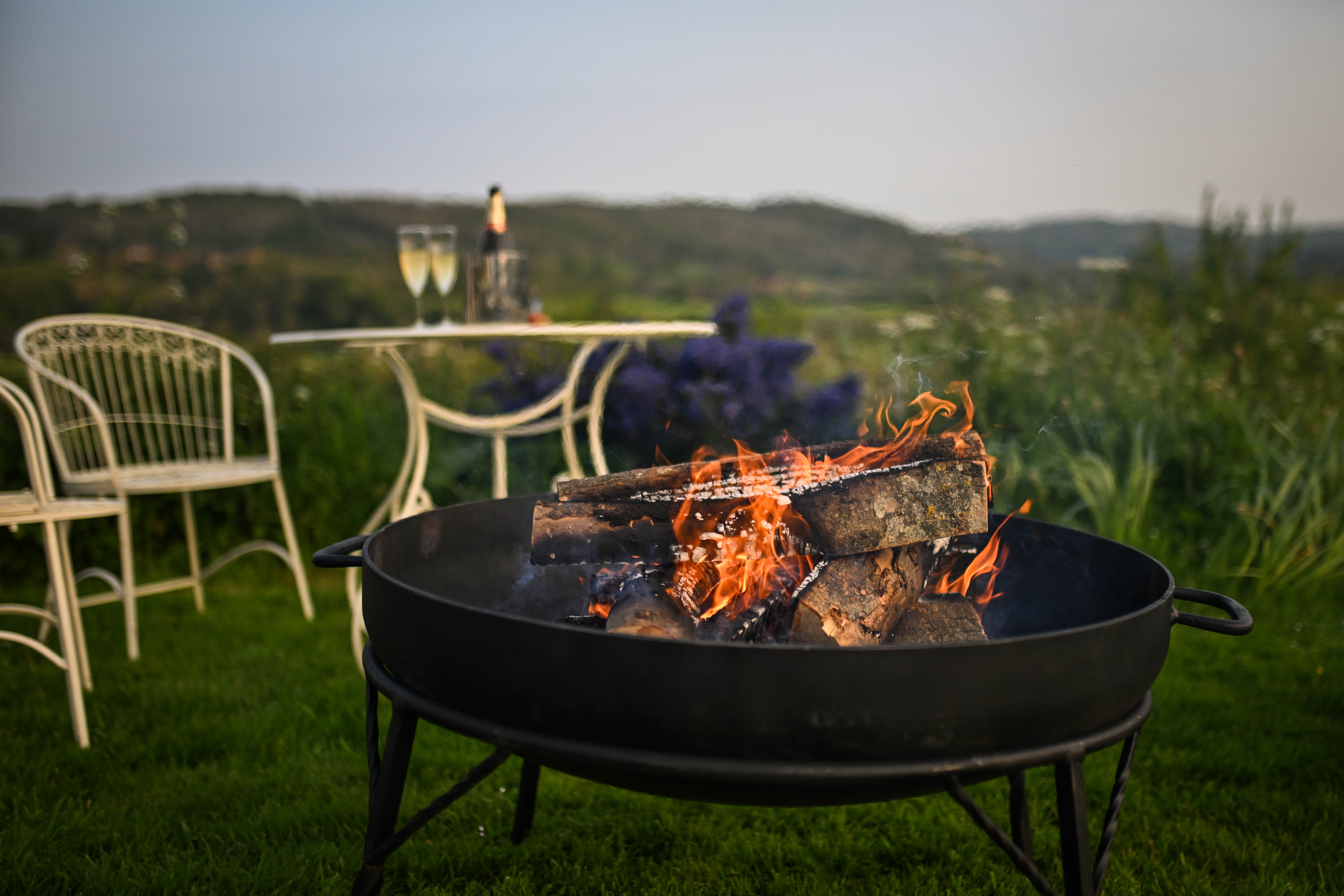 Party Pack with fire pits and firewood